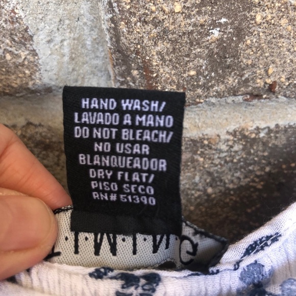 T.i.m.i.n.g.  - Off the Shoulder Blue & White Sz M - Picture 5 of 10